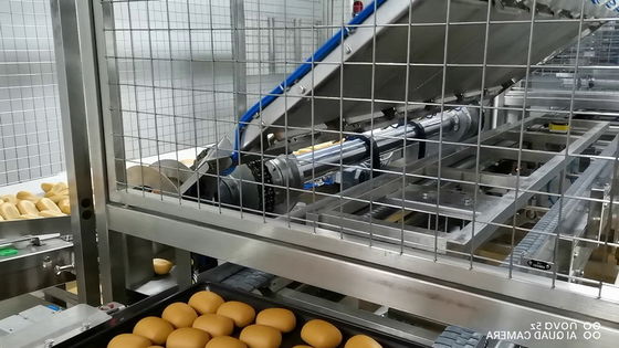 Food Production Line Independent Controlled Flip Over Bread Depanner