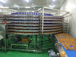 SUS201 Square Steel Tube Single Tower Bread Cooling Conveyor