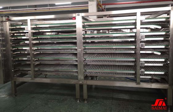 CE 90 Degrees Turning Mesh Belt Food Industry Conveyors