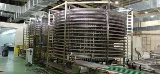 380V 50HZ Endless SUS Mesh Belt Conveyor And Introlex Modular Belt Spiral Cooling Tower